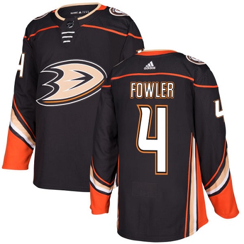Adidas Men Anaheim Ducks #4 Cam Fowler Black Home Authentic Stitched NHL Jersey->anaheim ducks->NHL Jersey